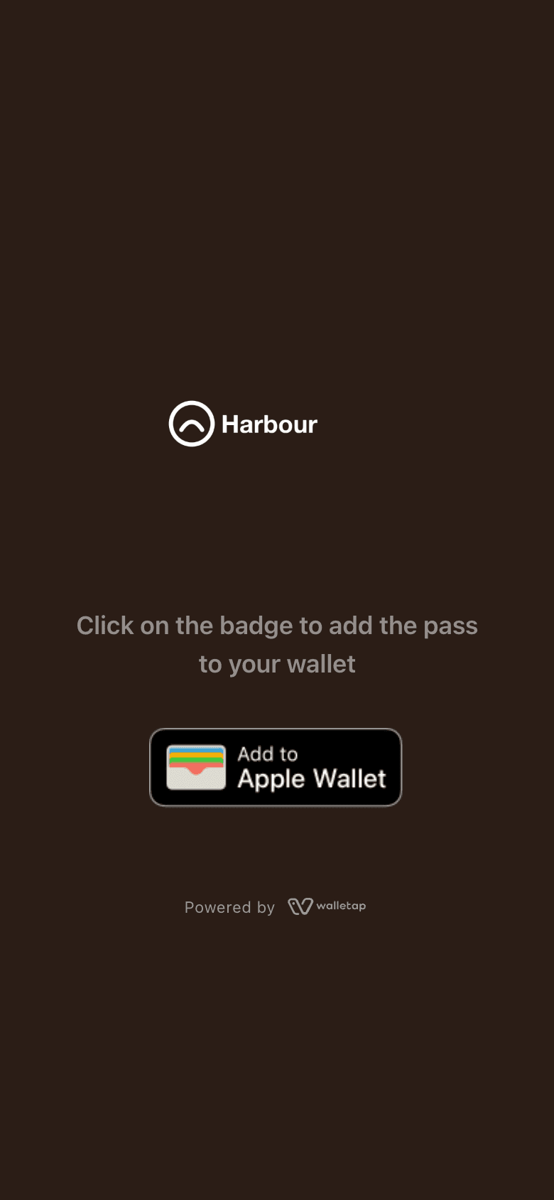 Maya Chen's Coffee Card pass page on an iPhone, with the card and an Add to Apple Wallet button